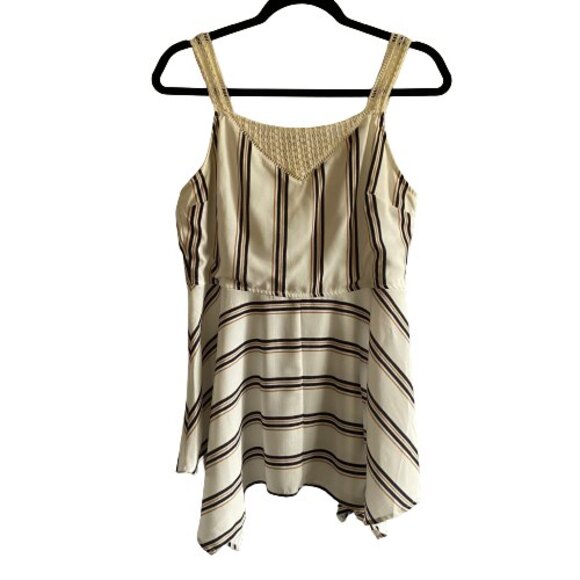 Doe & Rae Anthropologie Crochet Knit Details Tank Top Zip Closure Size M - Picture 1 of 12